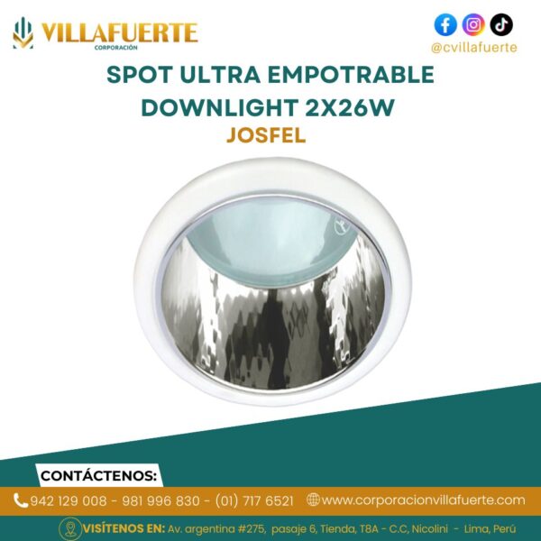 SPOT ULTRA EMPOTRABLE DOWNLIGHT 2X26W JOSFEL