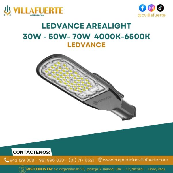 LEDVANCE® AREALIGHT 30W - 50W- 70W 100-240 V~ 4000K 6500K