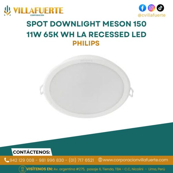 SPOT DOWNLIGHT MESON 150 11W 65K WH LA RECESSED LED