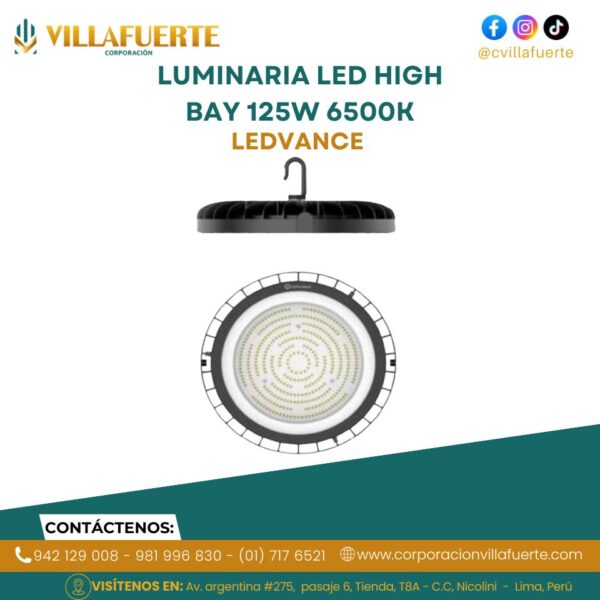 LUMINARIA LED HIGH BAY 125W 6500K VALUE LEDVANCE