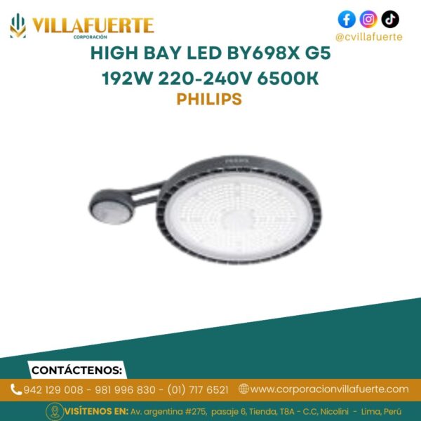 HIGH BAY LED BY698X G5 192W 220-240V 6500K PHILIPS