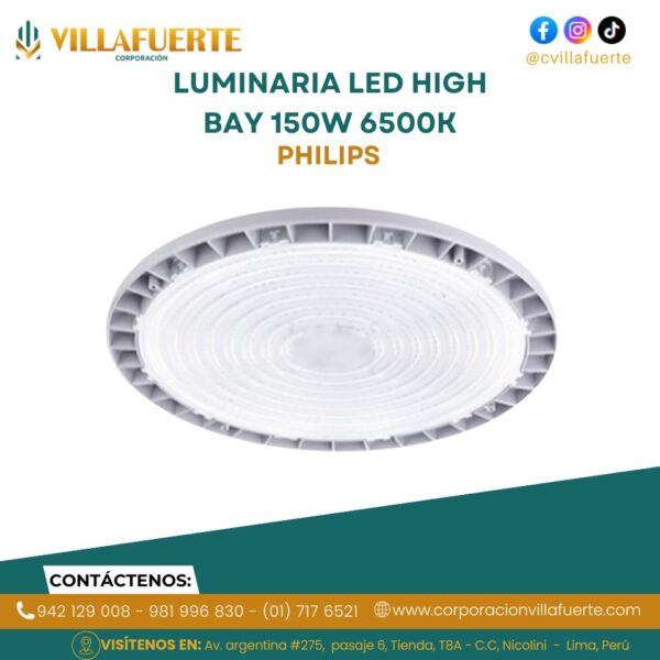 LUMINARIA LED HIGH BAY 150W 220-240V 6500K PHILIPS