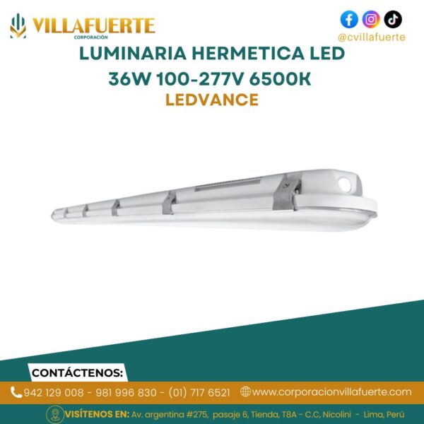 LUMINARIA HERMETICA LED 36W 100-277V 6500K LEDVANCE