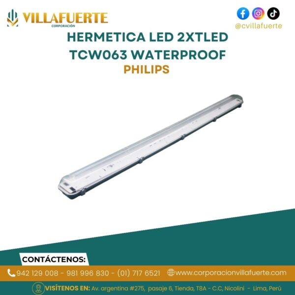 HERMETICA LED 2XTLED IP65 TCW063 WATERPROOF PHILIPS