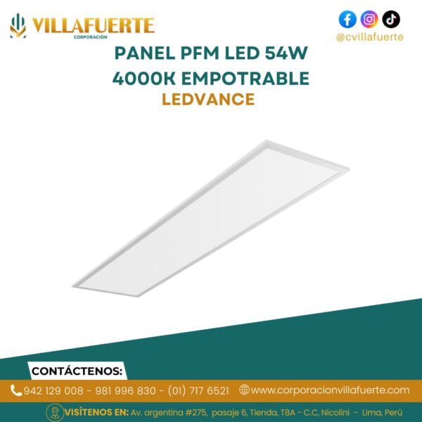 PANEL PFM LED 54W 100-277V 4000K IP20 EMPOTRABLE LEDVANCE