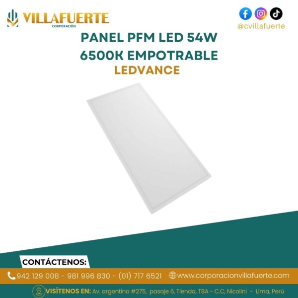 PANEL PFM LED 54W 100-277V 6500K IP20 EMPOTRABLE LEDVANCE