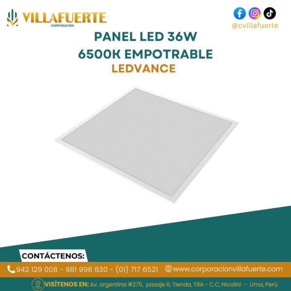 PANEL LED 36W 100-277V 6500K IP20 EMPOTRABLE LEDVANCE