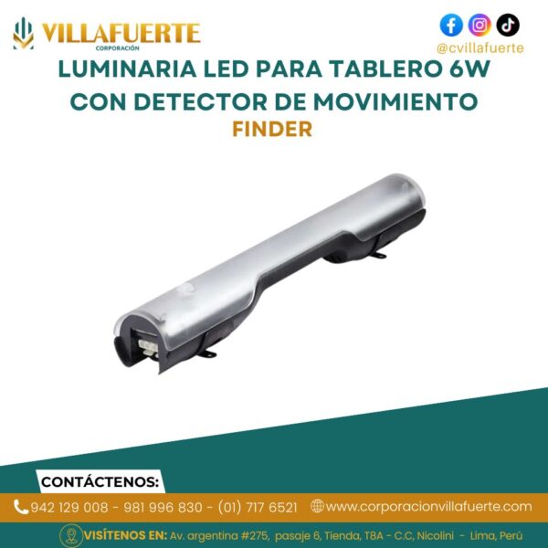 LUMINARIA LED PARA TABLERO 6W CON DETECTOR DE MOVIMIENTO FINDER