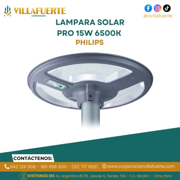 LAMPARA SOLAR PRO 15W 6500K 4000LM BPC010 LED40 MCT PARA POSTE PHILIPS