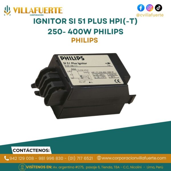 IGNITOR SI 51 PLUS HPI(-T) 250- 400W PHILIPS