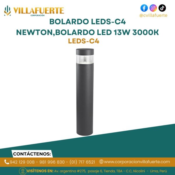 BOLARDO LEDS-C4 NEWTON,BOLARDO LED 13W 3000K