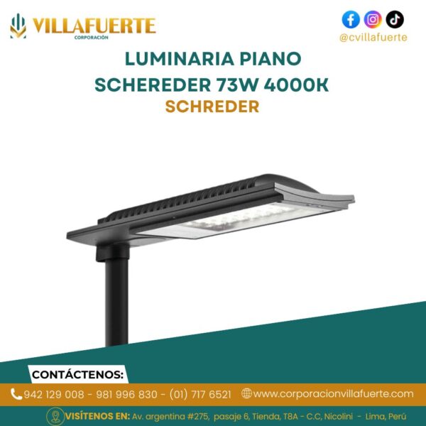 LUMINARIA PIANO SCHEREDER 73W 4000K 220V PIANO SHREDER