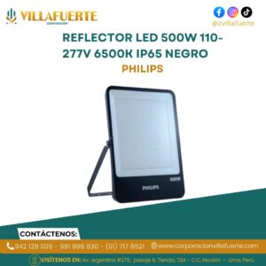 REFLECTOR LED 500W 110-277V 6500K IP65 NEGRO PHILIPS