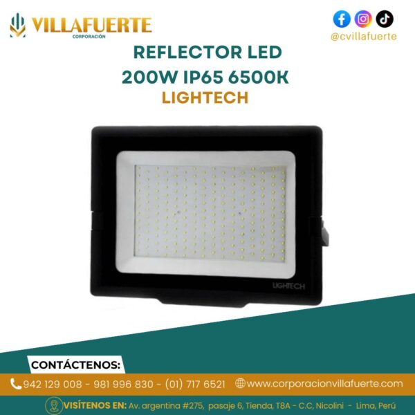 REFLECTOR LED 200W IP65 6500K LUZ FRIA LIGHTECH