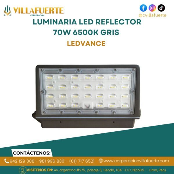 LUMINARIA LED REFLECTOR 70W 6500K GRIS LEDVANCE