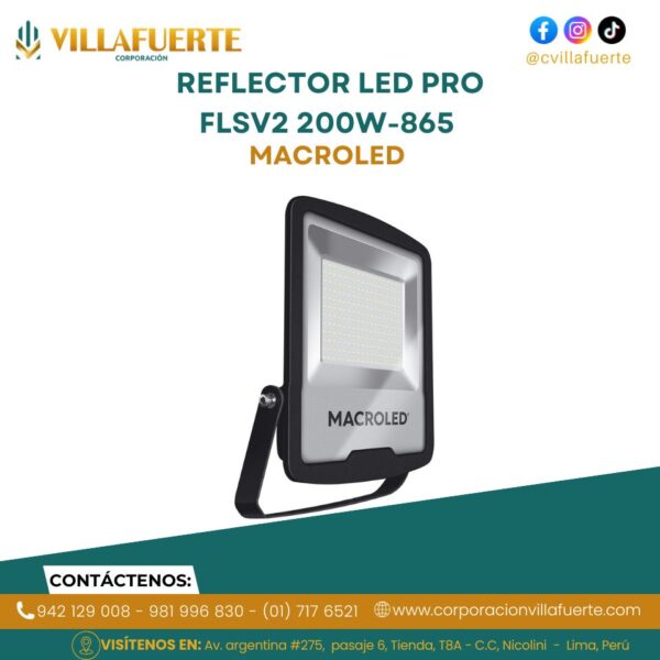 REFLECTOR LED PRO FLSV2 200W-865 MACROLED