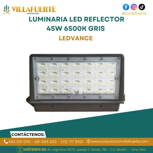 LUMINARIA LED REFLECTOR 45W 6500K GRIS LEDVANCE