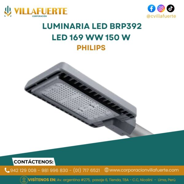 LUMINARIA LED BRP392 LED 169 WW 150W 220 240V PHILIPS