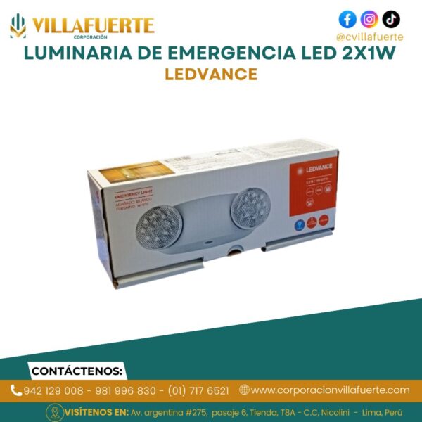 LUMINARIA DE EMERGENCIA LED 2X1W 200 LÚMENES LEDVANCE