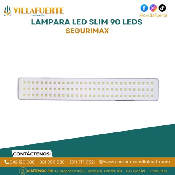 LAMPARA LED SLIM 90 LEDS SEGURIMAX