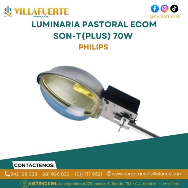 LUMINARIA PASTORAL ECOM SON-T(PLUS) 70W PHILIPS