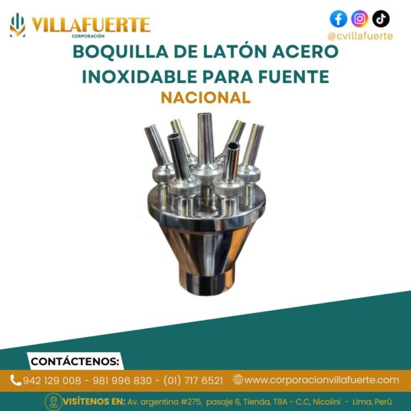 BOQUILLA DE LATÓN ACERO INOXIDABLE PARA FUENTE