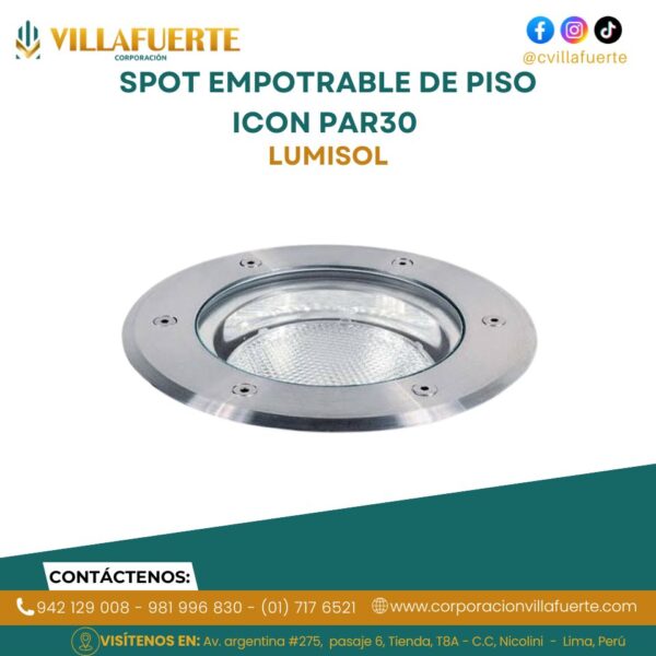 SPOT EMPOTRABLE DE PISO ICON PAR30 IP65 220V LUMISOL