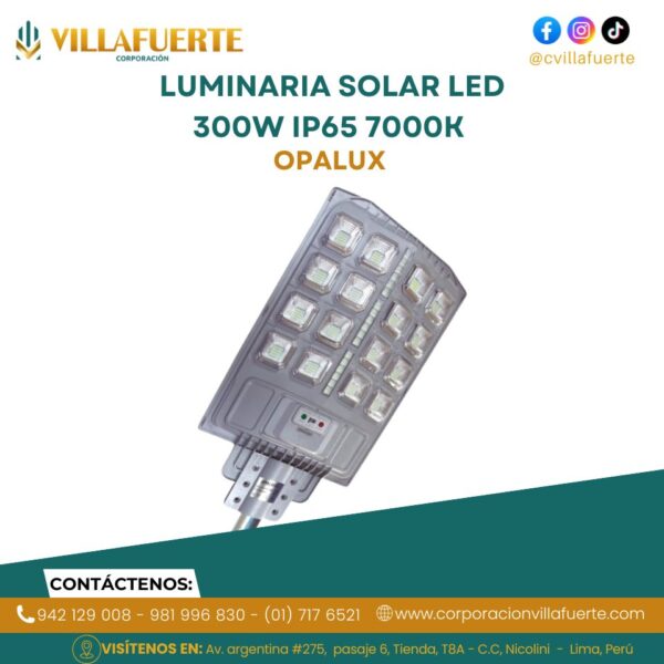 LUMINARIA SOLAR LED 300W IP65 7000K OPALUX