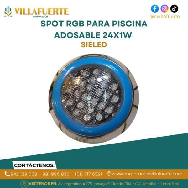 SPOT RGB PARA PISCINA ADOSABLE 24X1W IP68 AC12V SIELED