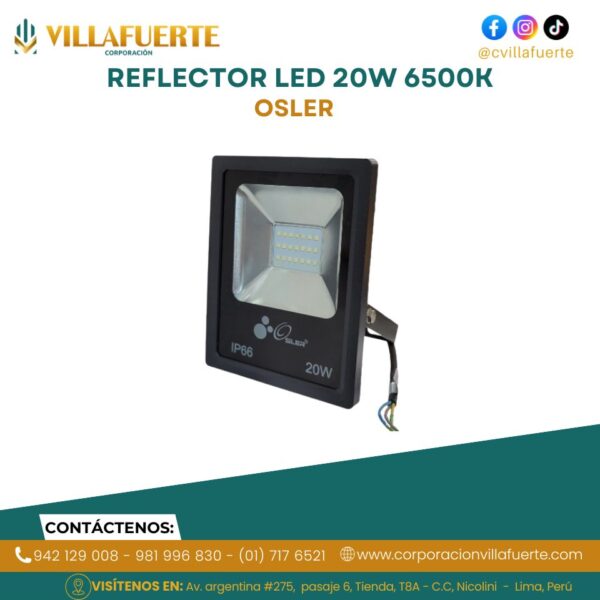 REFLECTOR LED 20W IP66 6500K 85-265V OSLER