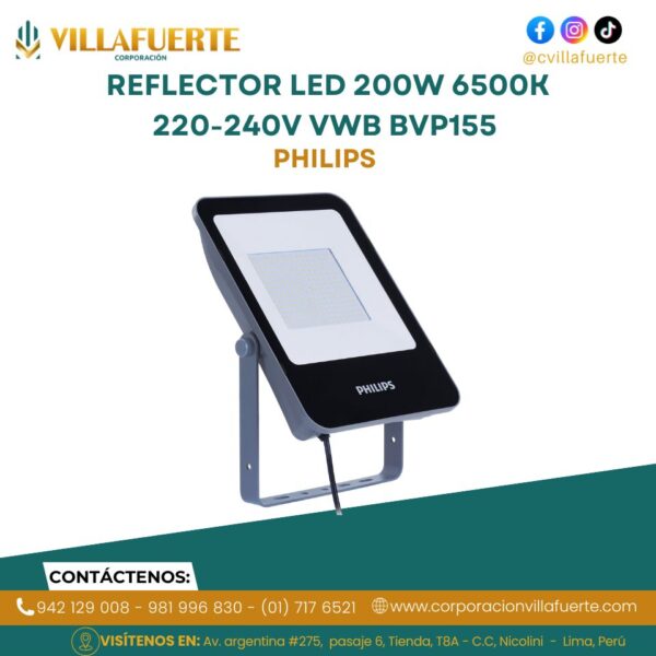 REFLECTOR LED 200W 6500K 220-240V IP65 VWB BVP155 PHILIPS