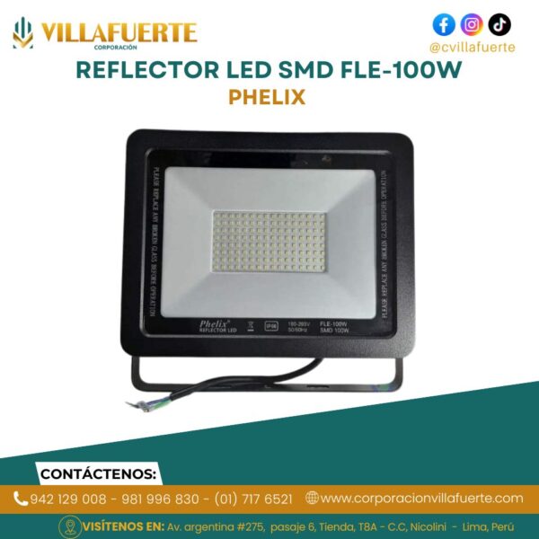 REFLECTOR LED SMD FLE-100W 180-265V IP66 50/60HZ PHELIX