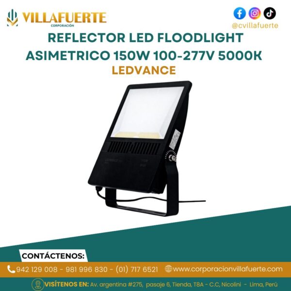 REFLECTOR LED FLOODLIGHT ASIMETRICO 150W 100-277V 5000K (13500LM) LEDVANCE OSRAM