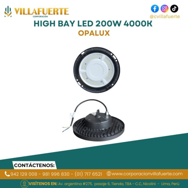 HIGH BAY LED 200W IP65 4000K OPALUX