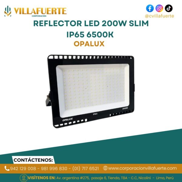 REFLECTOR LED 200W SLIM IP65 6500K OPALUX