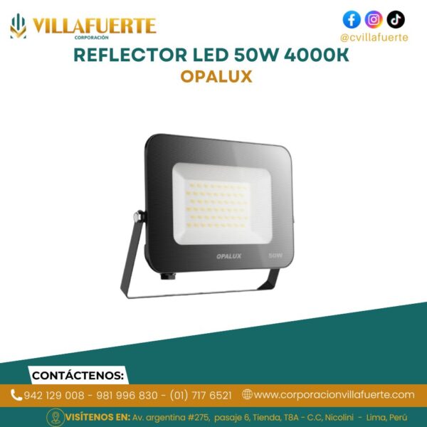 REFLECTOR LED 50W IP65 4000K NEUTRO OPALUX